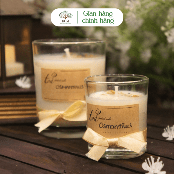 Nến Thơm Nước Hoa Osmanthus, Hương Hoa Mộc Tê, Tỏa Handmade Candle, Nến Thơm Thư Giãn - Lọ