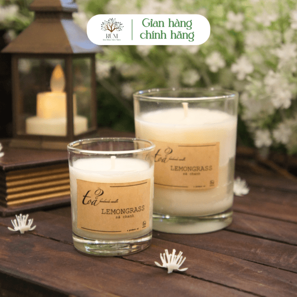 Nến Thơm Mùi Sả Chanh 210g, Tỏa Handmade Candle