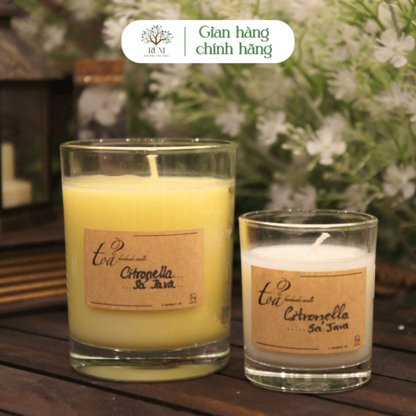 Nến Thơm Đơn Hương Sả Java, Tỏa Handmade Candle, Nến Thơm Thư Giãn