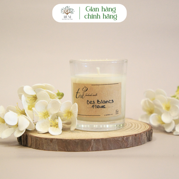 Nến Thơm Concept Des Blancs Fleurs, Tỏa Hanmade Candle, Nến Thơm Thư Giãn