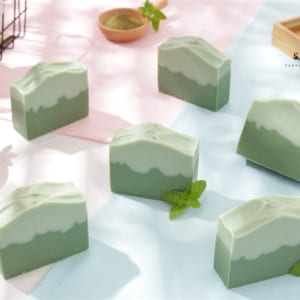 Xà phòng bơ - lá neem - bạc hà